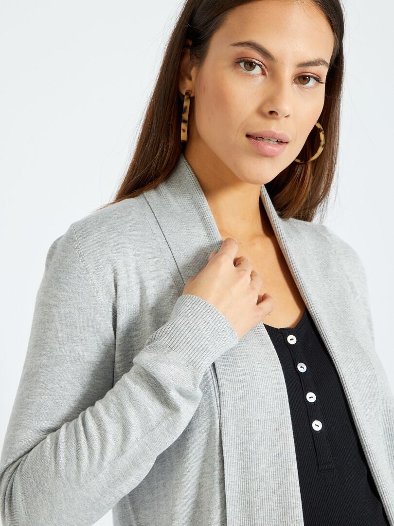 Chaqueta de punto premamá GRIS - Kiabi