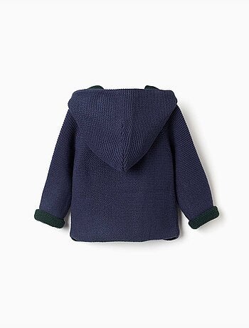 Chaqueta de punto reversible con capucha