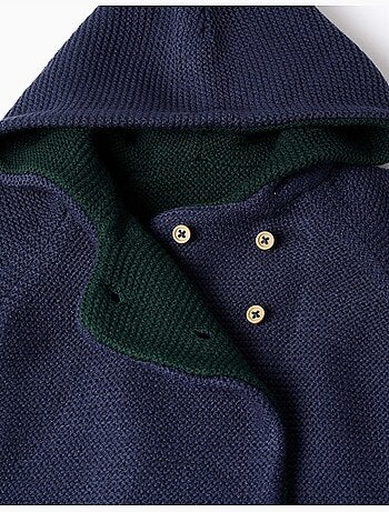 Chaqueta de punto reversible con capucha