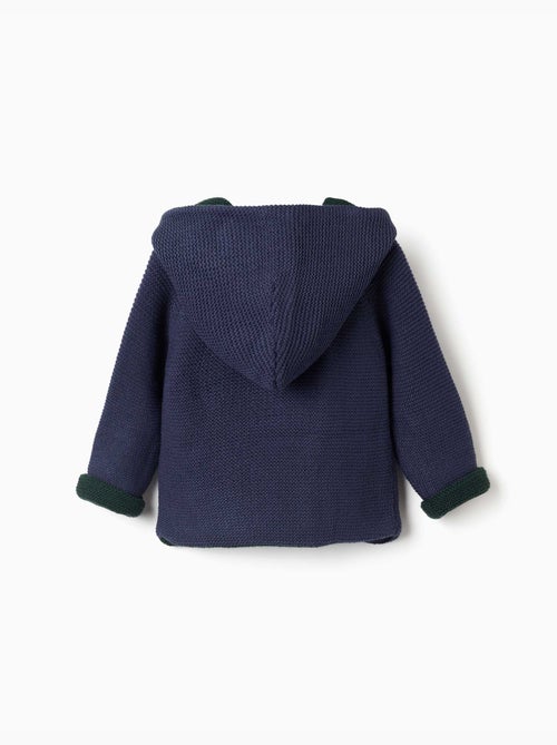 Chaqueta de punto reversible con capucha - Kiabi