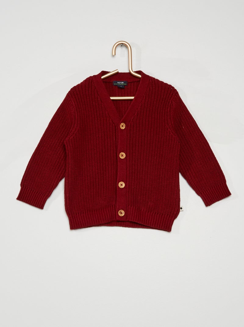 Chaqueta de punto ROJO - Kiabi