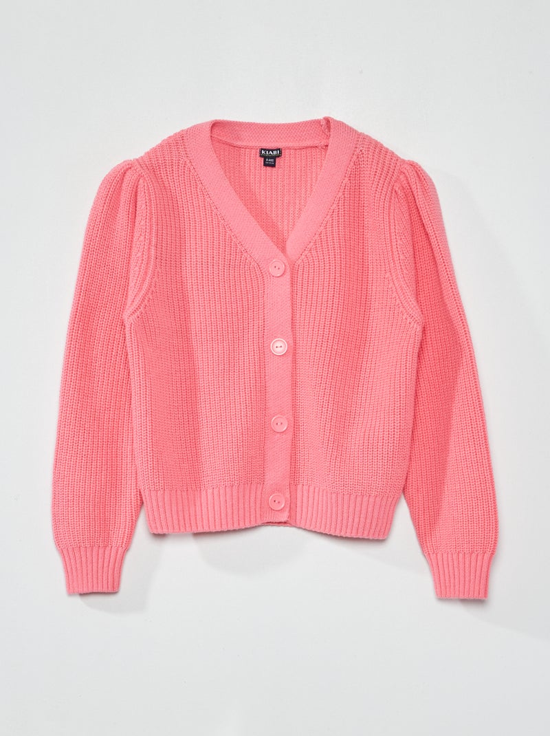 Chaqueta de punto - rosa - Niña - 12.00€ - Kiabi
