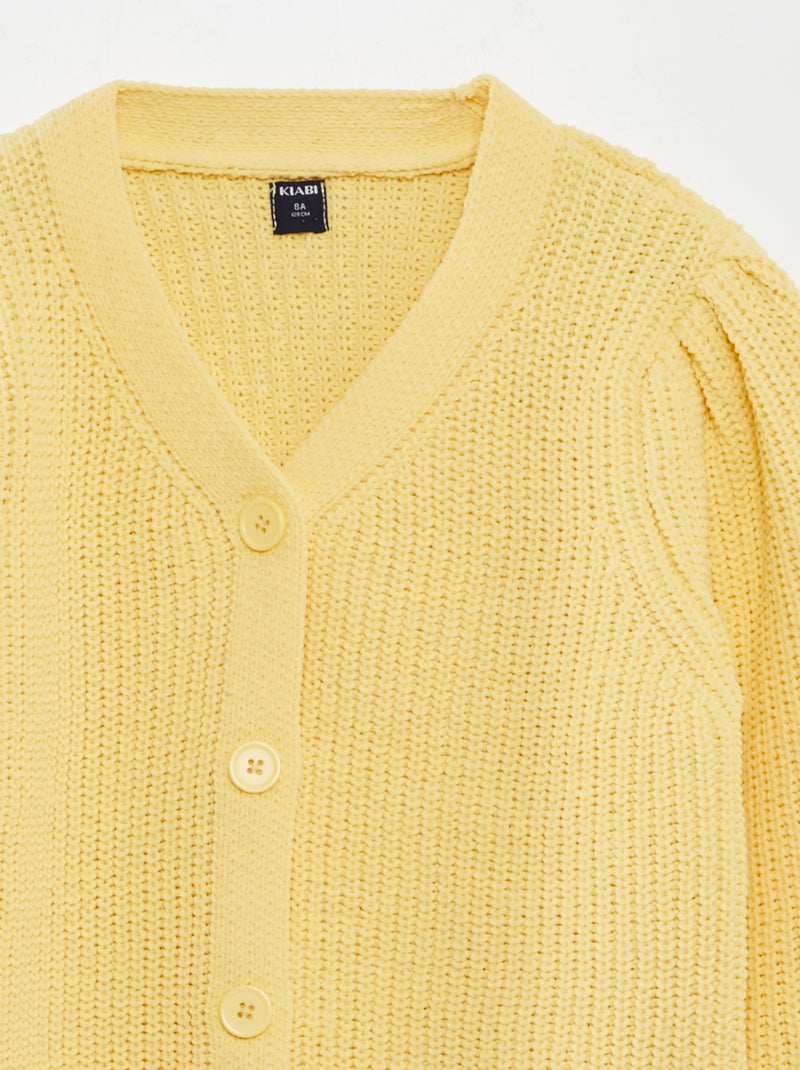 Chaqueta de punto suave AMARILLO - Kiabi