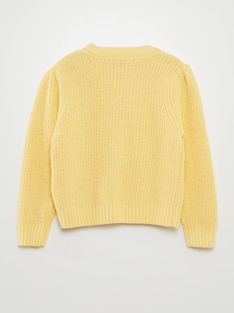 Chaqueta de punto suave AMARILLO - Kiabi