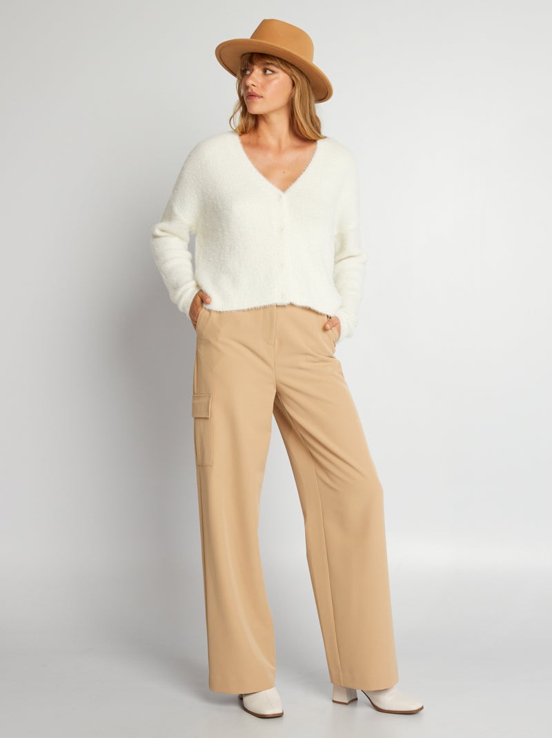 Chaqueta de punto suave BLANCO - Kiabi