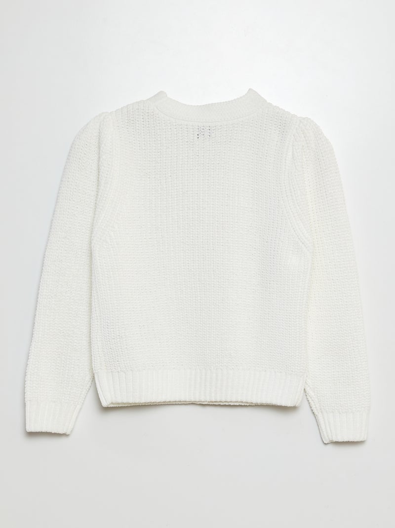 Chaqueta de punto suave BLANCO - Kiabi