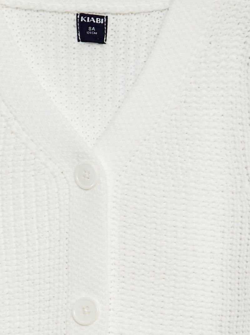 Chaqueta de punto suave BLANCO - Kiabi