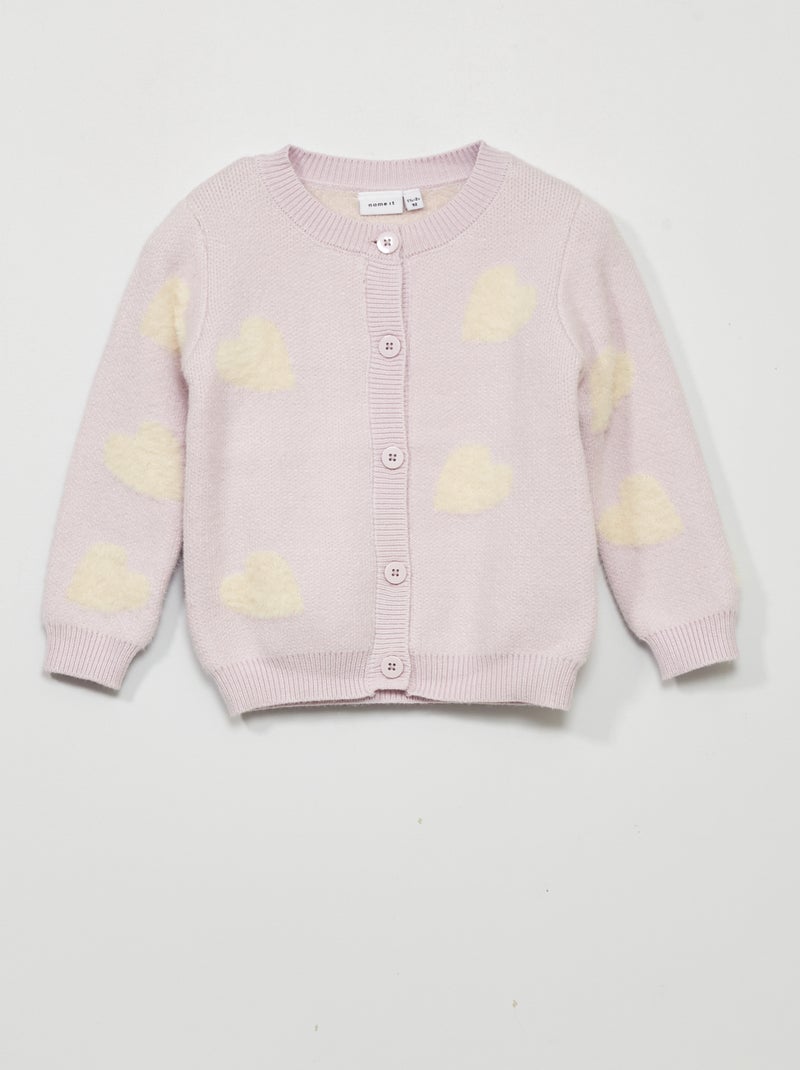 Chaqueta de punto suave PURPURA - Kiabi