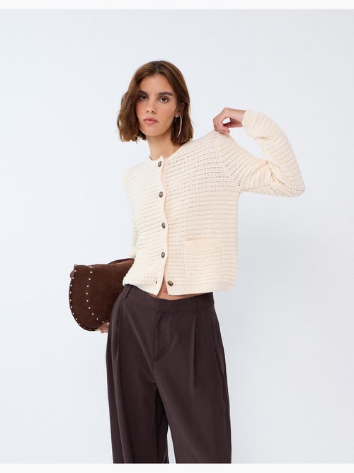 Chaqueta de punto texturizada, mo fashion - Kiabi
