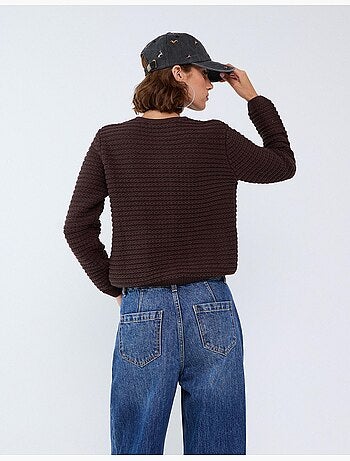 Chaqueta de punto texturizada, mo fashion