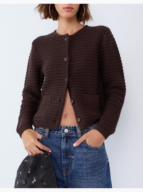 Chaqueta de punto texturizada, mo fashion - Kiabi