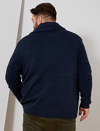 Tallas grandes hombre - Chaqueta de punto trenzado - Kiabi