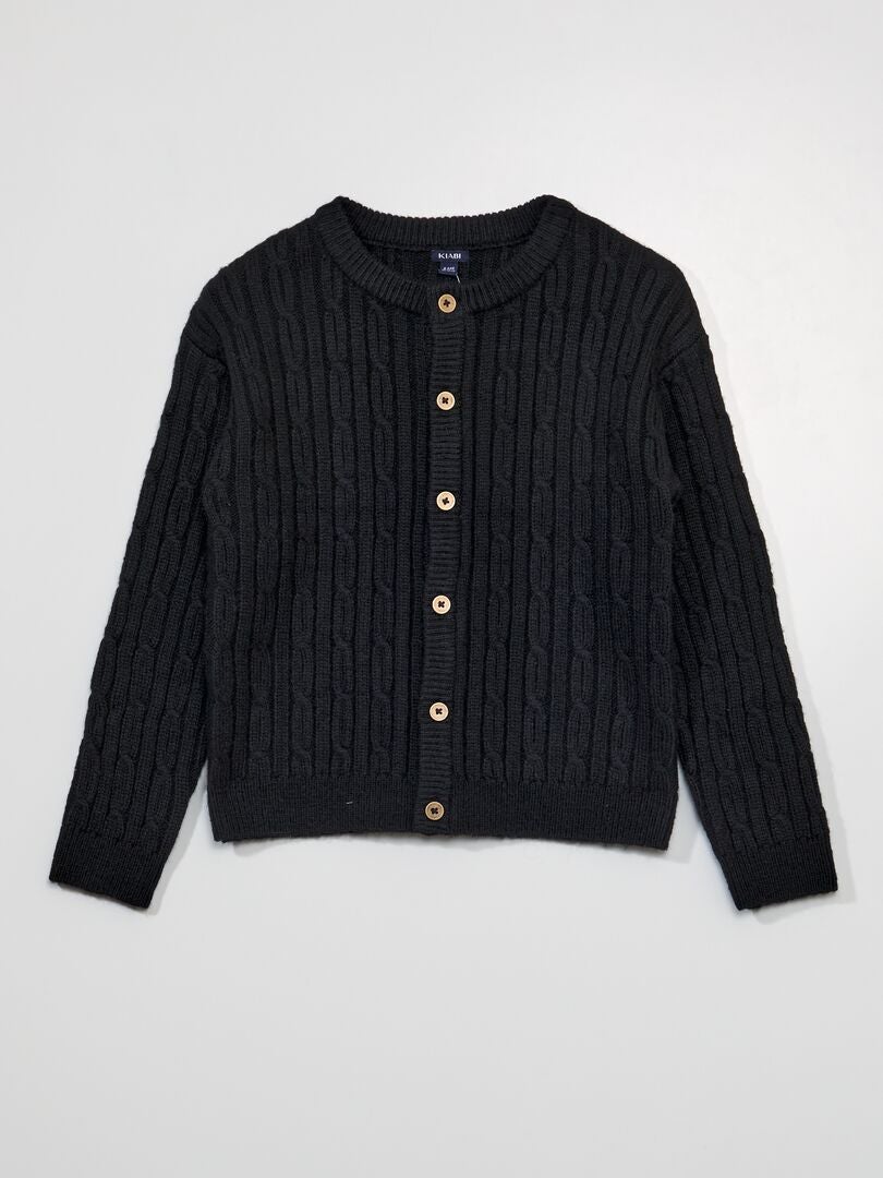 Chaqueta de punto trenzado BLACK_TORS - Kiabi