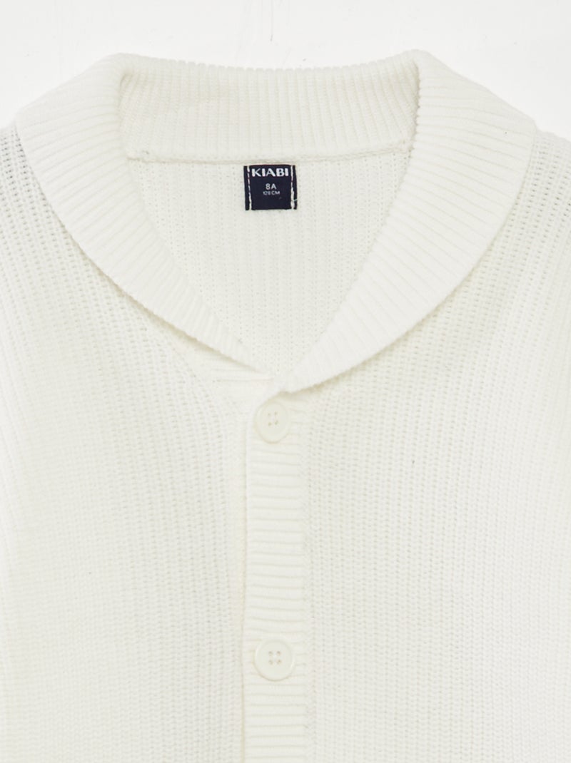 Chaqueta de punto tricotado BEIGE - Kiabi