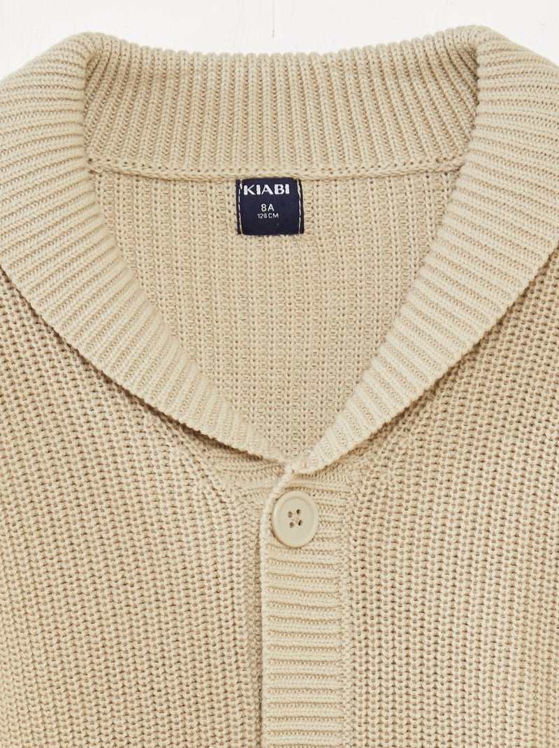 Chaqueta de punto tricotado BEIGE - Kiabi