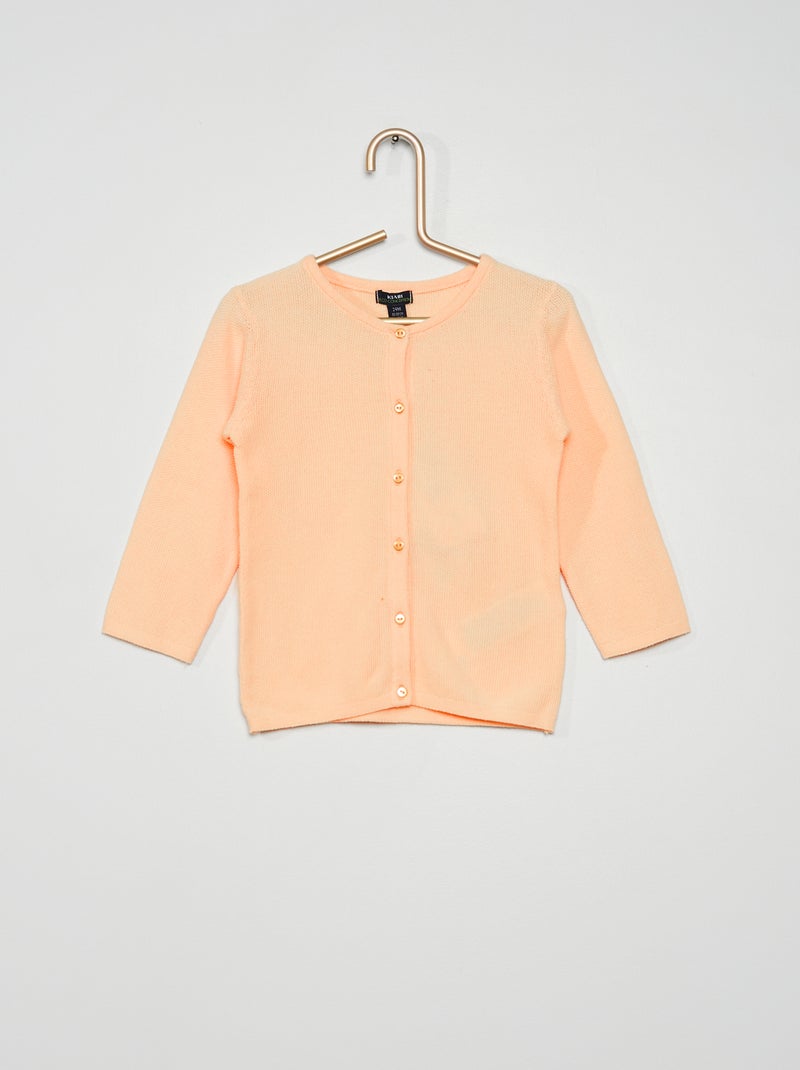 Chaqueta de punto tricotado NARANJA - Kiabi