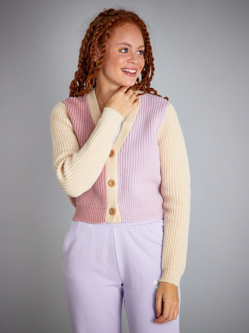 Chaqueta de punto tricotado PURPURA - Kiabi