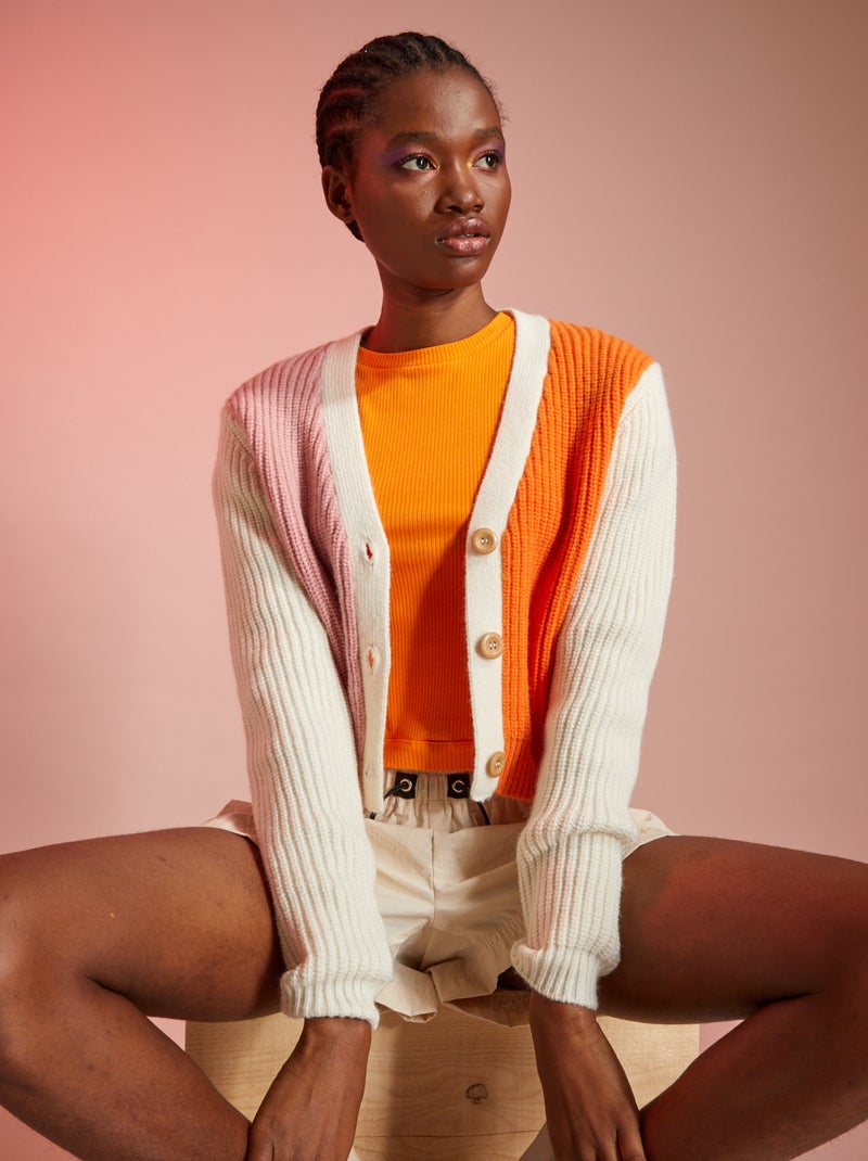 Chaqueta de punto tricotado ROSA - Kiabi