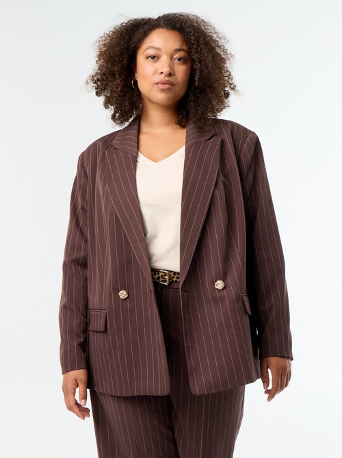 Chaqueta de sastre larga con doble botonadura - Kiabi