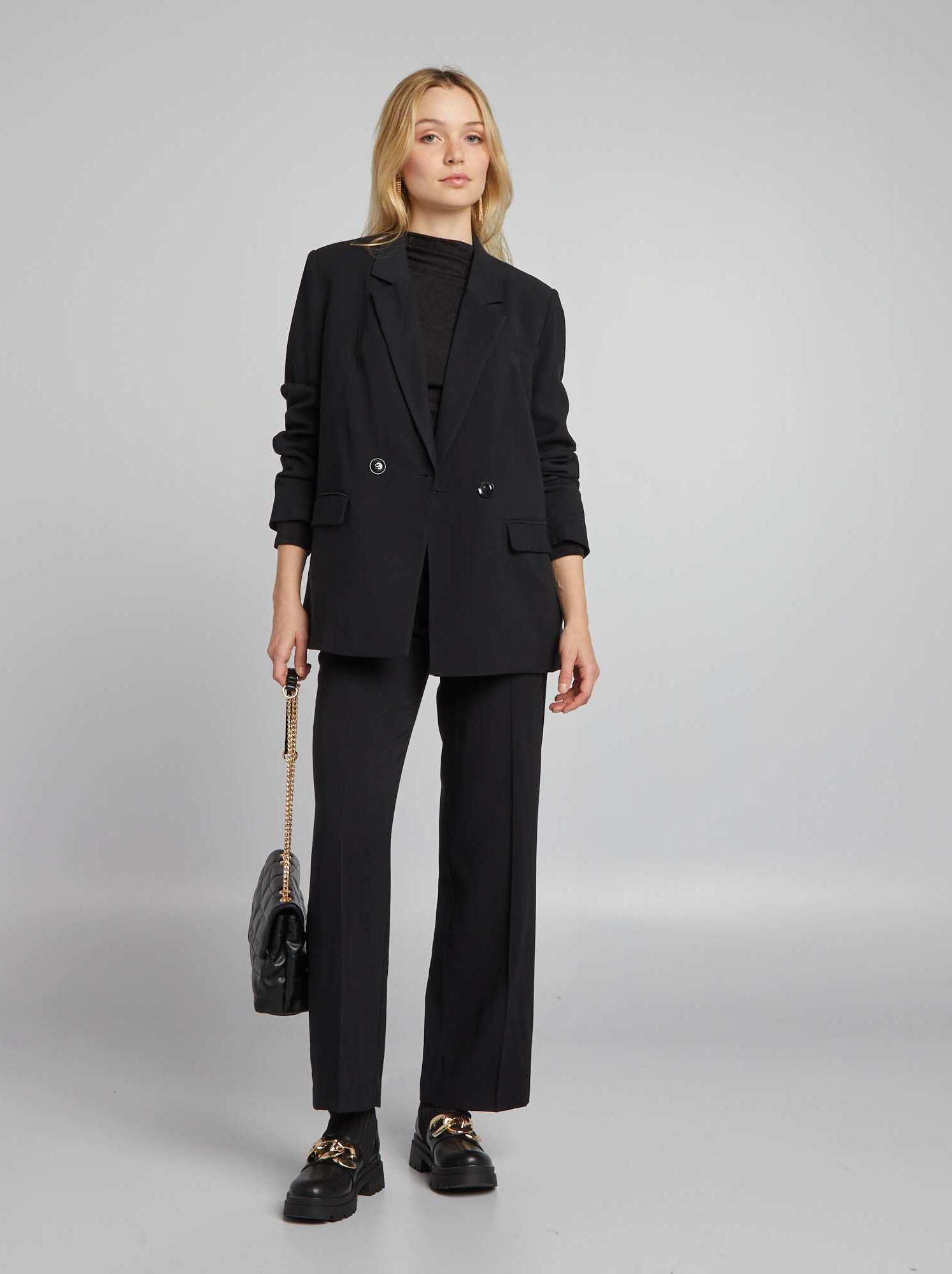 Chaqueta De Sastre Larga NEGRO Mujer 35 00 Kiabi Chaqueta De Sastre Larga NEGRO Mujer 35 00 Kiabi
