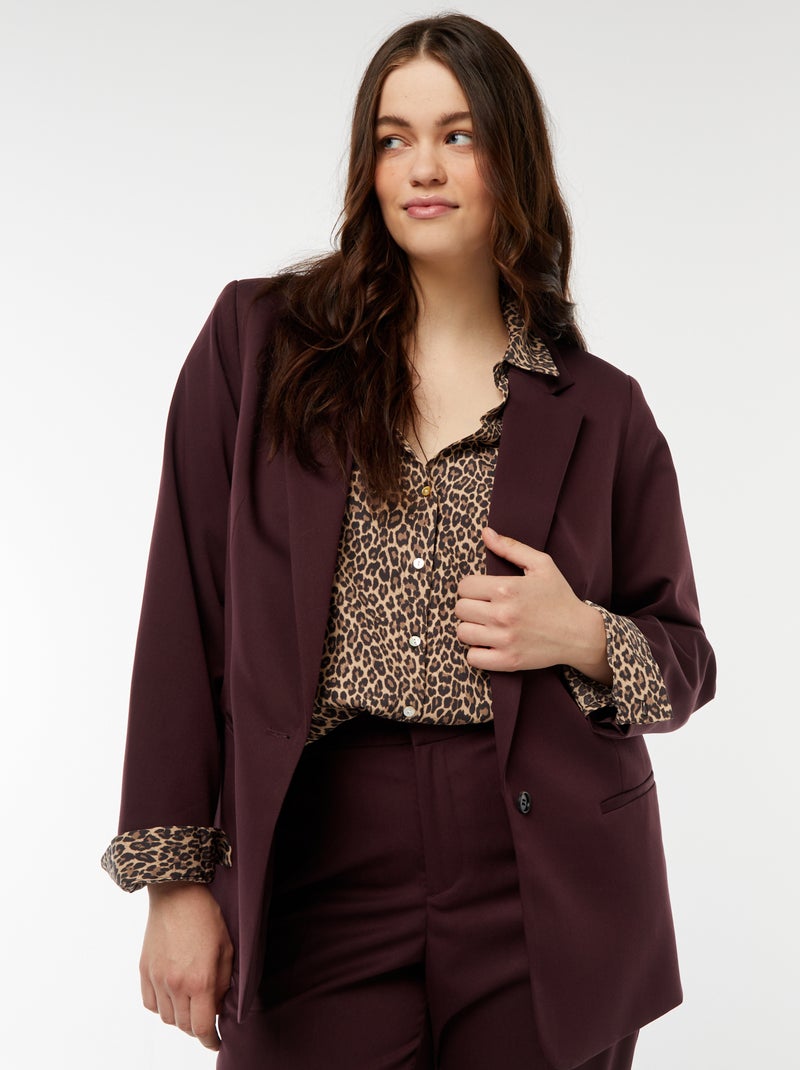 Chaqueta de sastre larga Purpura - Kiabi