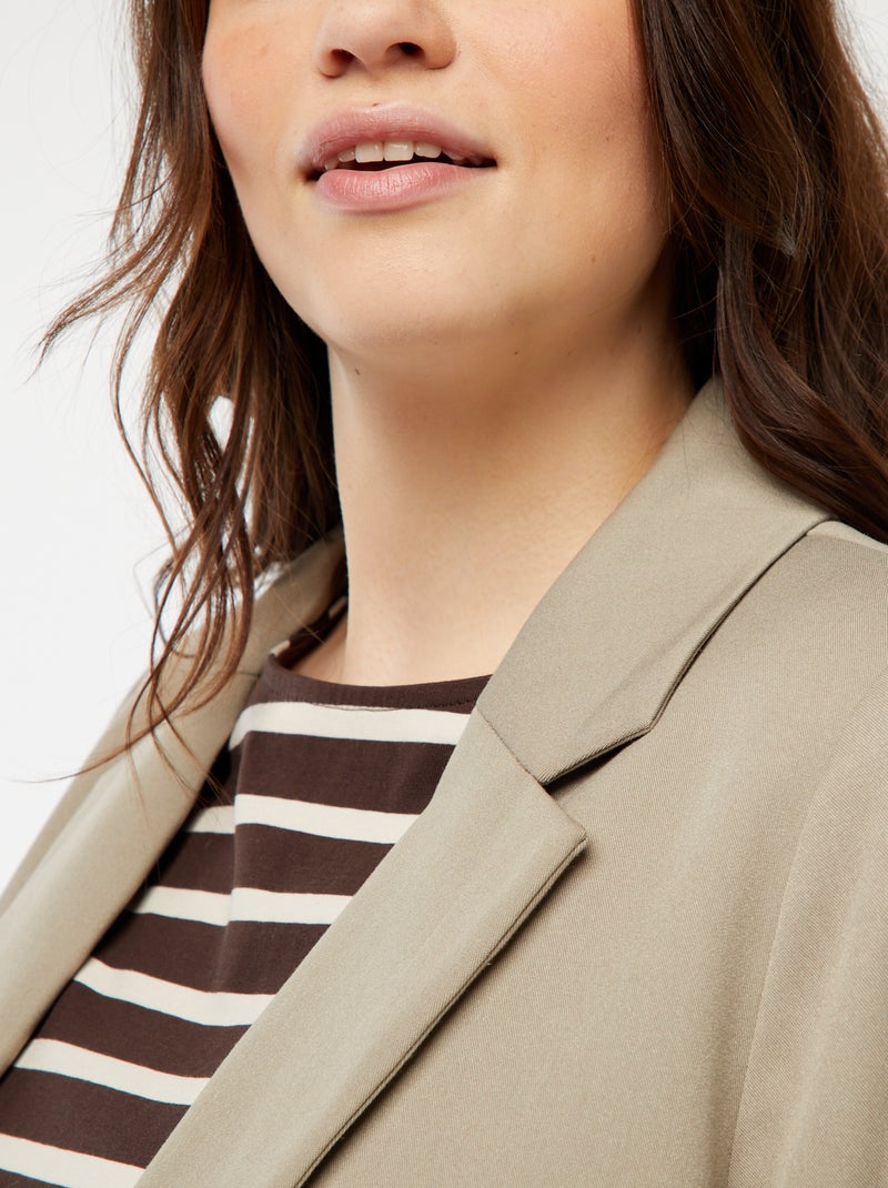 Chaqueta de sastre larga Verde - Kiabi