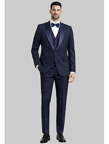 Chaqueta de satén con cuello chal Kebello