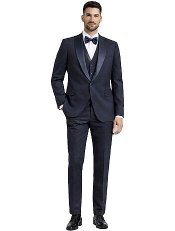 Chaqueta de satén con cuello chal Kebello