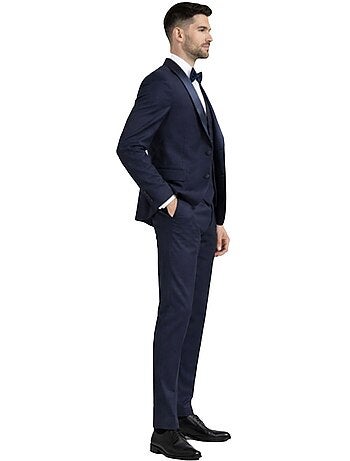 Chaqueta de satén con cuello chal Kebello