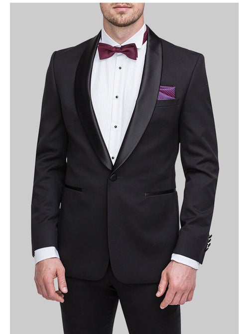 Chaqueta de satén con cuello chal Kebello - Kiabi