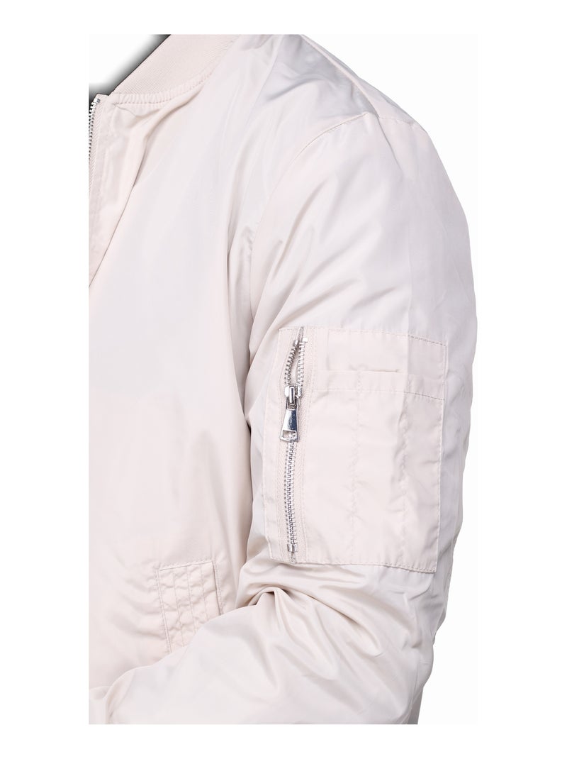Chaqueta de satén lisa - Frilivin Crema - Kiabi