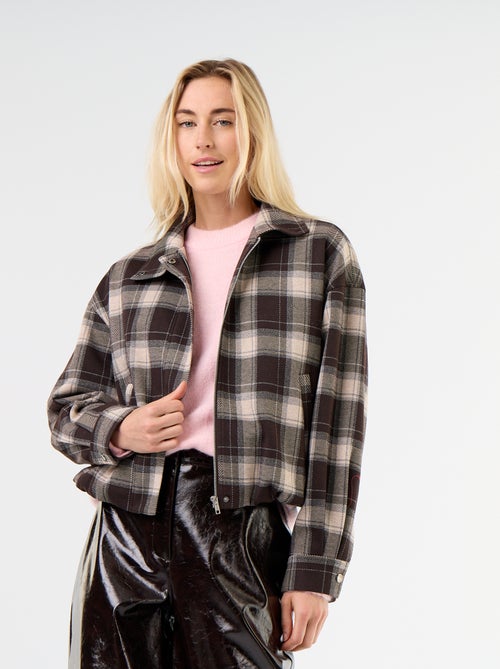 Chaqueta de tela a cuadros - Kiabi Chaqueta de tela a cuadros - Kiabi