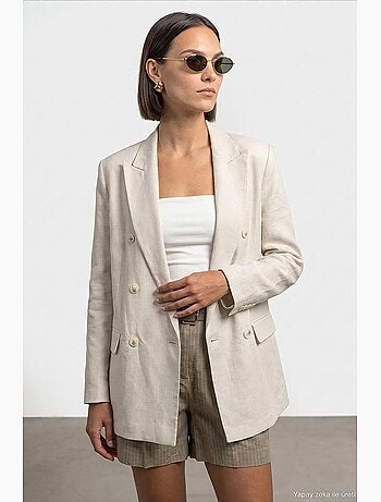 Chaqueta de tencel, algodón y lino dilvin