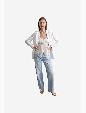 Chaqueta de tencel, algodón y lino dilvin