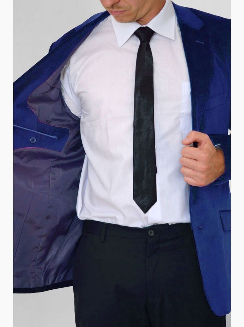 Chaqueta de terciopelo Kebello Azul - Kiabi