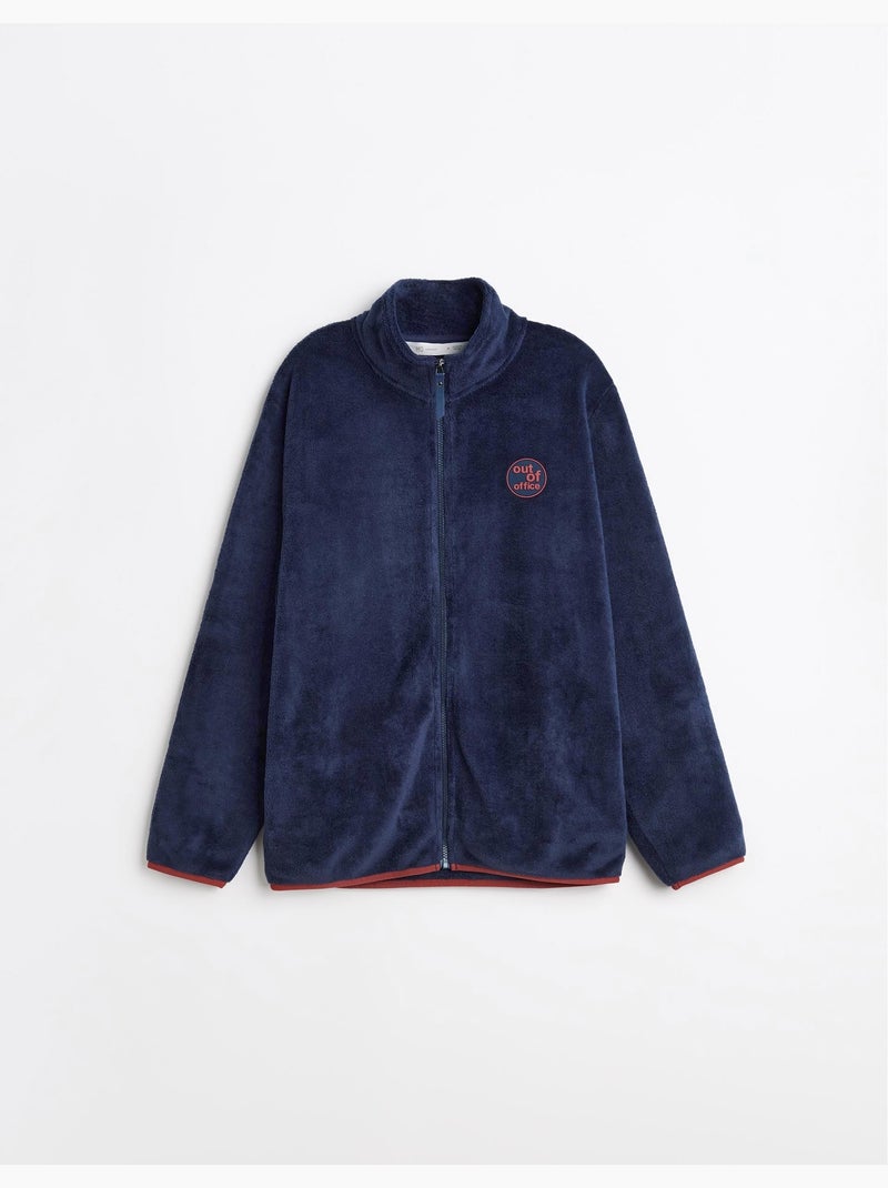 Chaqueta de terciopelo polar, MO Fashion Azul - Kiabi