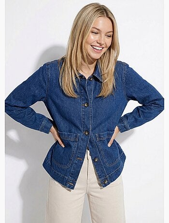 Chaqueta de trabajo con botones en denim - Afibel