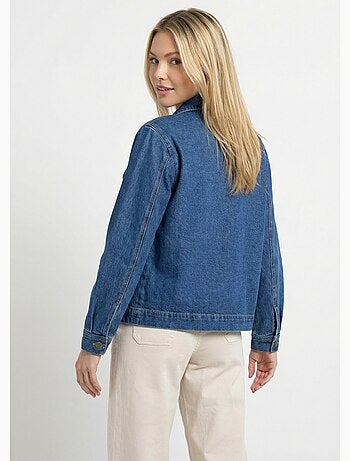 Chaqueta de trabajo con botones en denim - Afibel