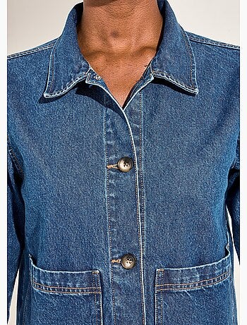 Chaqueta de trabajo con botones en denim - Afibel