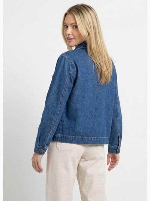 Chaqueta de trabajo con botones en denim - Afibel - Kiabi