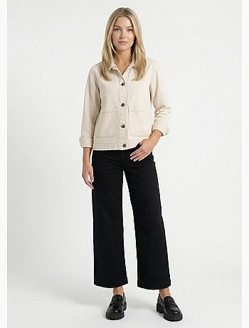 Chaqueta de trabajo con botones en denim - Afibel