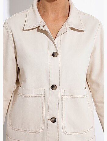 Chaqueta de trabajo con botones en denim - Afibel