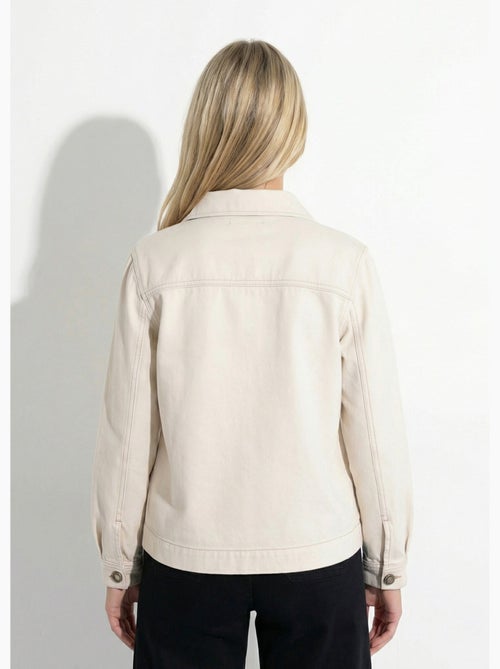 Chaqueta de trabajo con botones en denim - Afibel - Kiabi