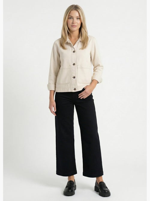 Chaqueta de trabajo con botones en denim - Afibel - Kiabi