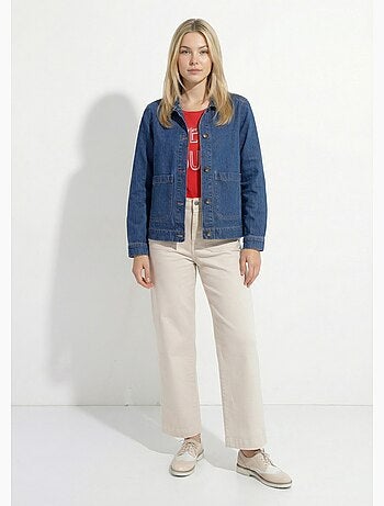 Chaqueta de trabajo con botones en denim