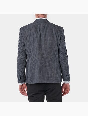 Chaqueta de traje azul marino jaspeada