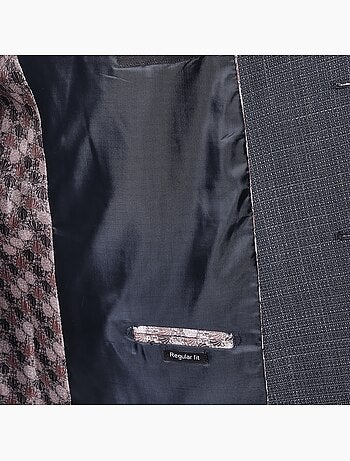 Chaqueta de traje azul marino jaspeada