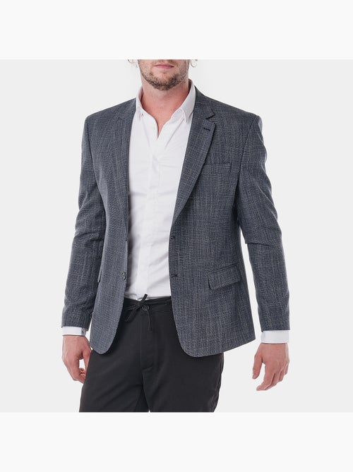 Chaqueta de traje azul marino jaspeada - Kiabi Chaqueta de traje azul marino jaspeada - Kiabi