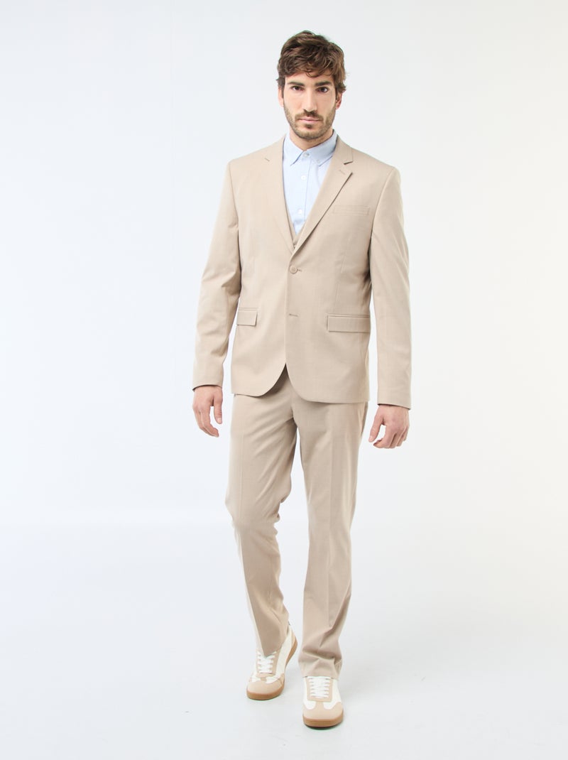 Chaqueta de traje Beige - Kiabi
