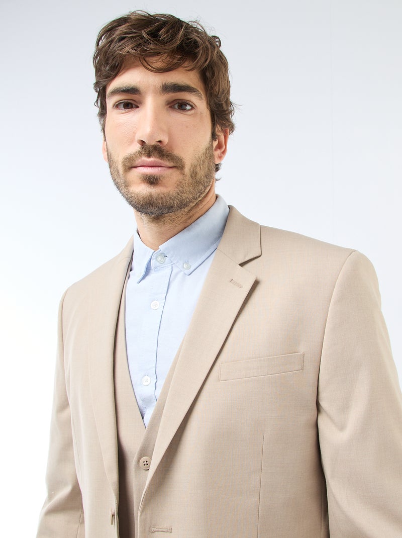 Chaqueta de traje Beige - Kiabi